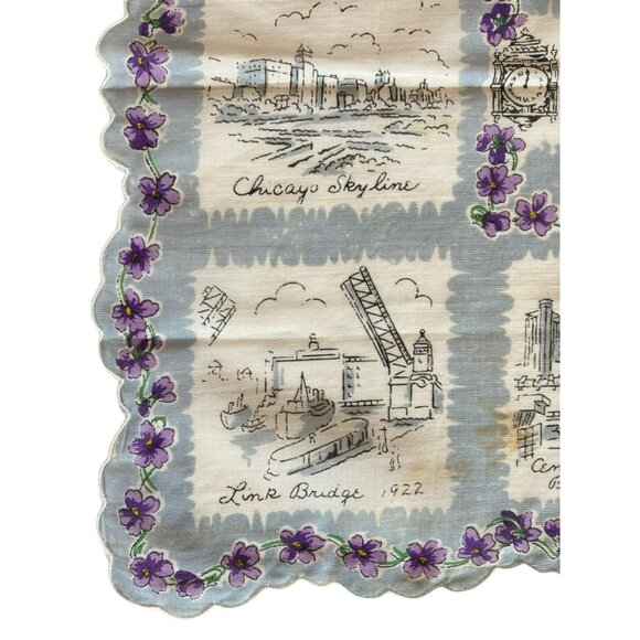 3 Vintage Handkerchiefs Mayfield Memphis Tennessee Florida Chicago MCM Souvenir - Picture 5 of 16